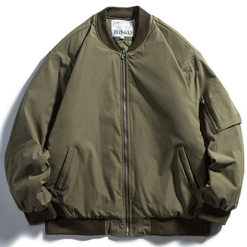 Japanese loose thickened jacket baseball suit cotton jacket men and women INS tide American flight suit jacket - Image 4